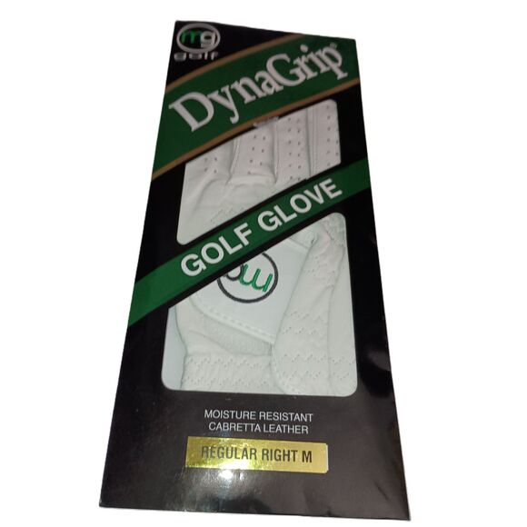 MG Golf DynaGrip White Golf Glove, Regular Right, Men's Size M (NIP) - Picture 3 of 5